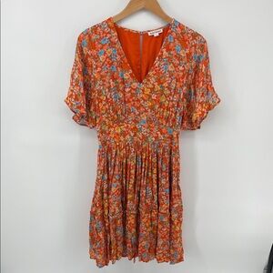 Roller Rabbit Floral Dress in Orange S A17